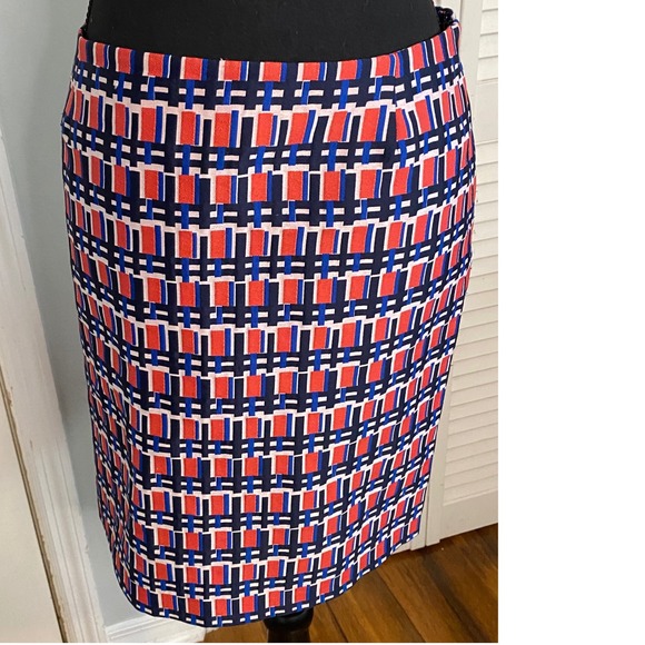 Piazza Sempione Dresses & Skirts - Piazza Sempione Multicolor Red Blue Pink Blush SZ 12 lined Skirt made In Italy
